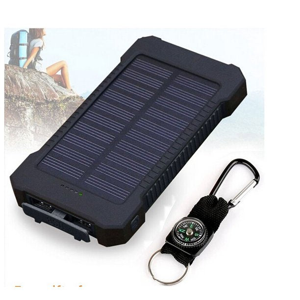 K - 20000mah 2 USB Ports Long Lasting High Capacity Solar Charger Power Bank