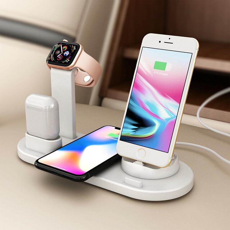 K - 4 in 1 Wireless Charger 15W Fast Charging Station for phones Android AirPods Apple Watch