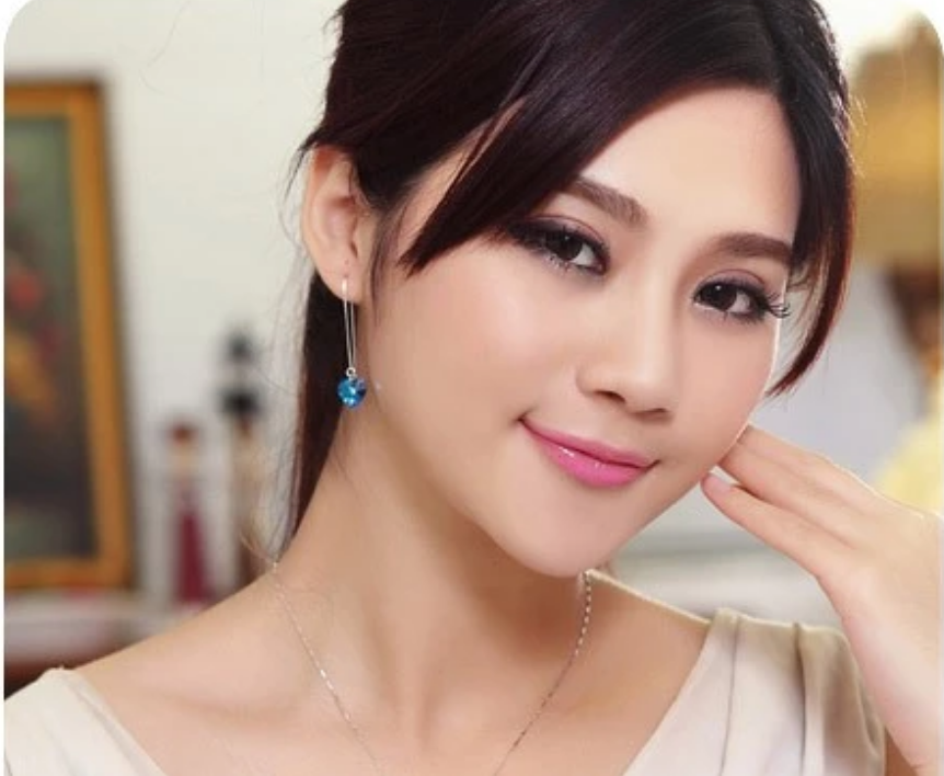 Z - Heart of the Ocean Crystal Earrings 925 Sterling Silver Blue Purple Earring Gift