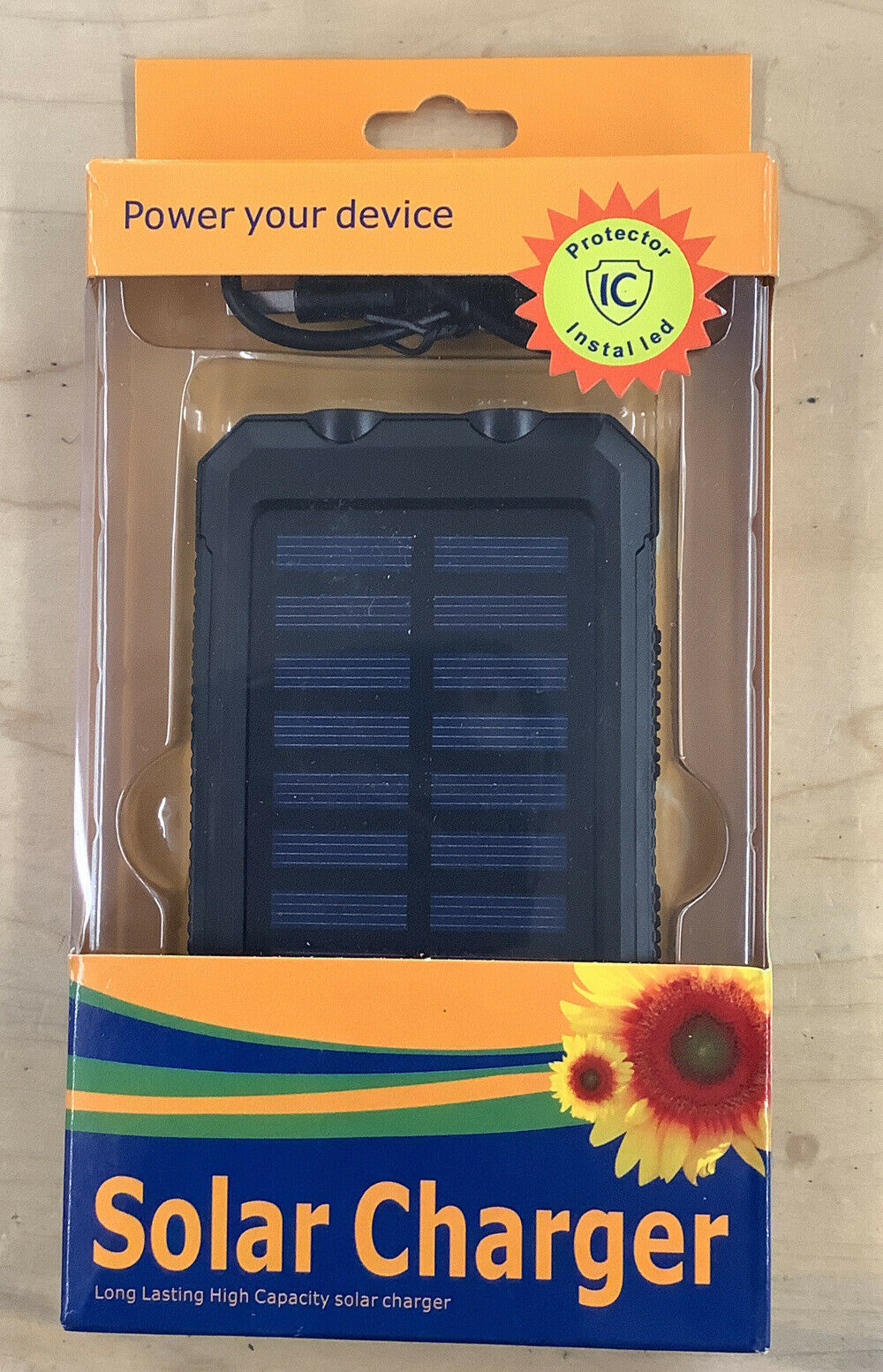 K - 20000mah 2 USB Ports Long Lasting High Capacity Solar Charger Power Bank