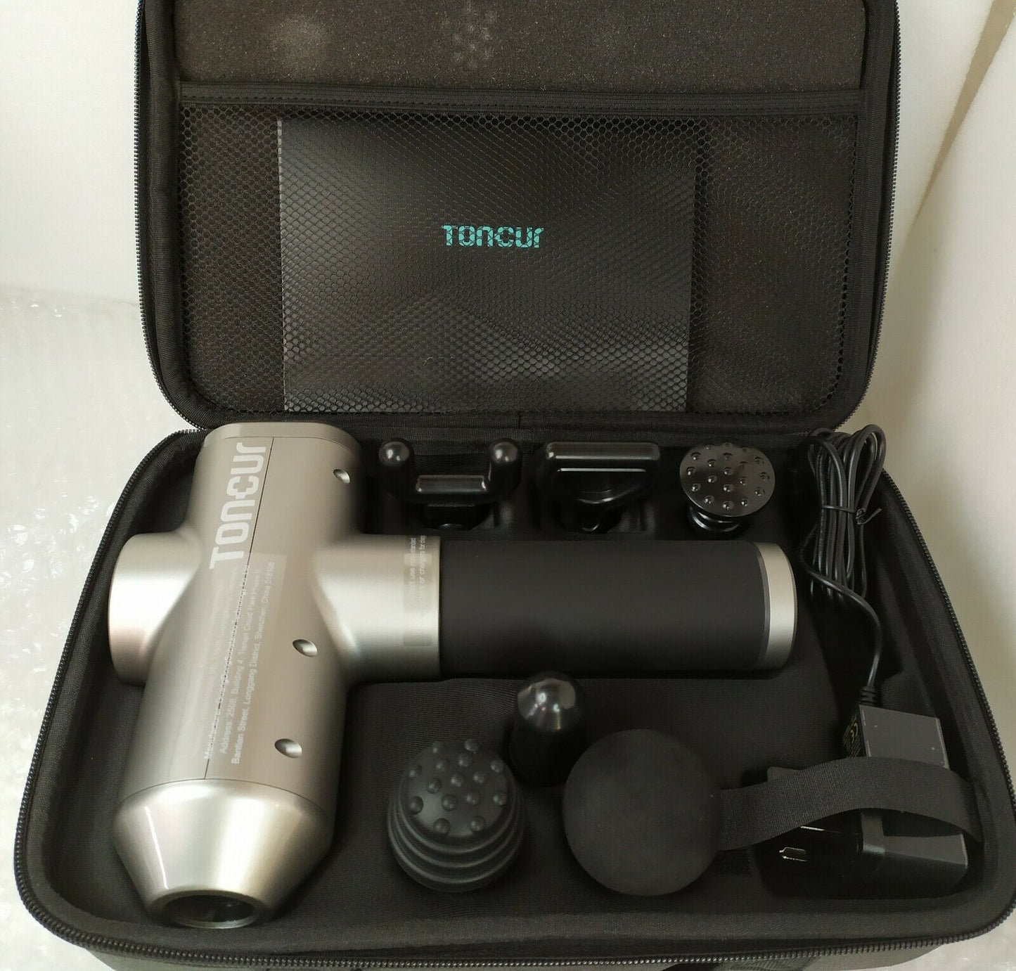 Toncur Hero 1 Model 30 speed Wireless Rechargeable Sports Massager 30W 3200rpm Fitness Gun Massager 6 heads Case