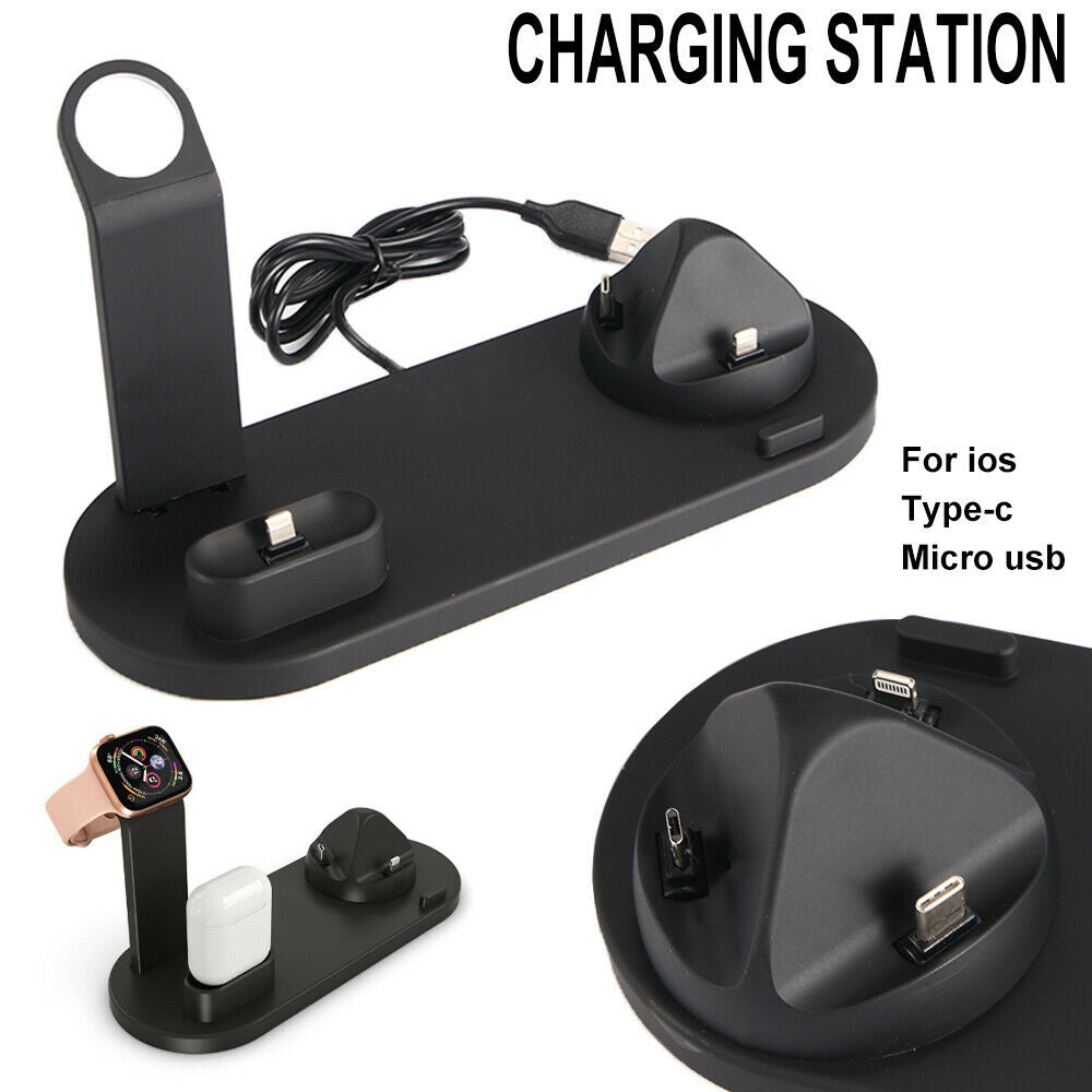 K - 3 in 1 Wireless Charger 15W Fast Charging Station for phones Android AirPods Apple Watch