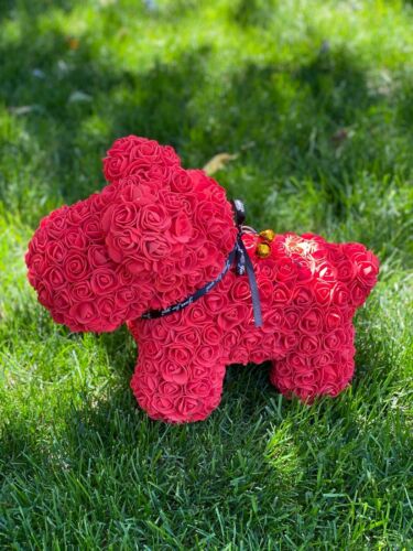 Eternal Rose Puppy LIMITED EDITION Dog Handmade Foam Teddy Bear Gift