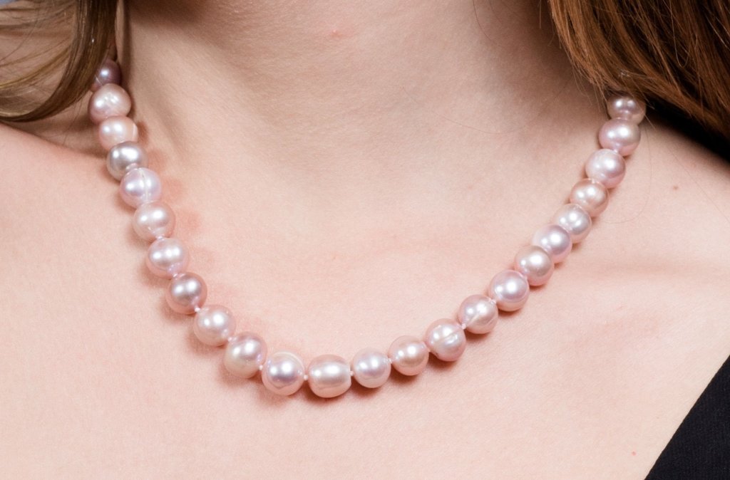 PA - Real Pearl Full Set Purple Necklace Bracelet Earring Celeste 925 Sterling Silver Pearls gift box