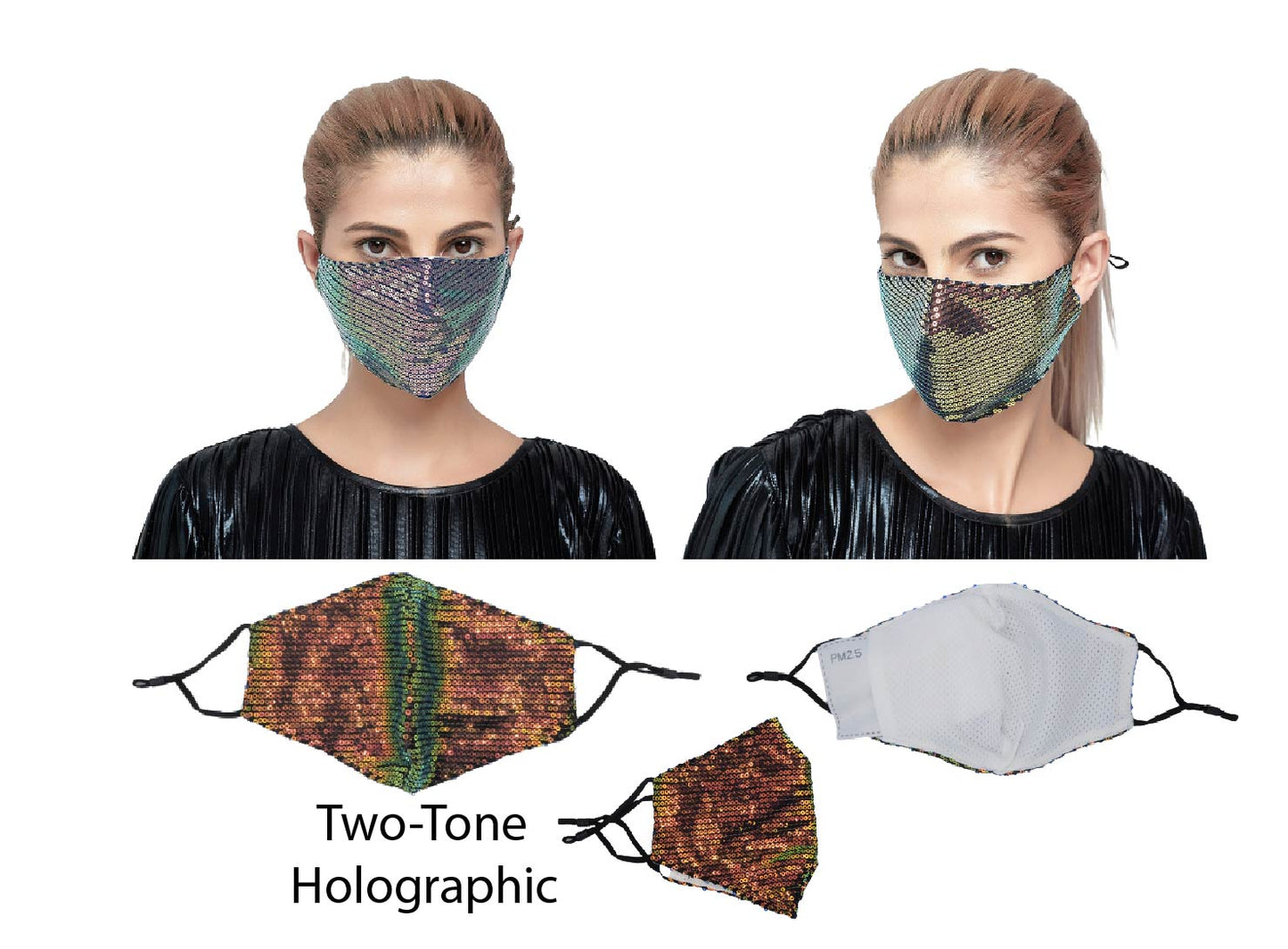 Sequin Face covering Cloth Facemask w/ filter Facemask for Adult