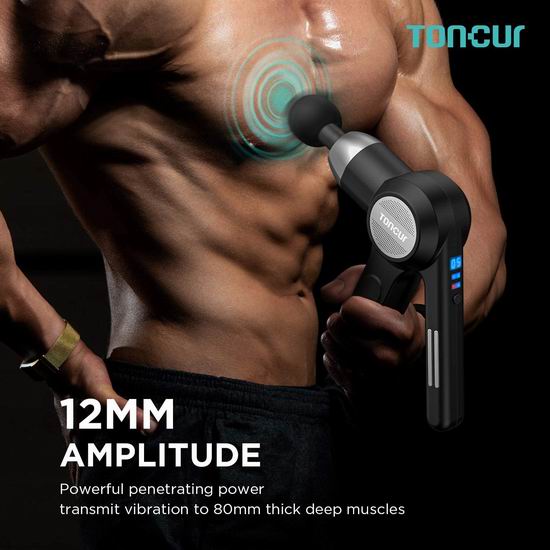 Powerful 45W 3300rpm Massage gun Sports Fitness Professional Massager 6 speed 2 handle 5 heads Gift