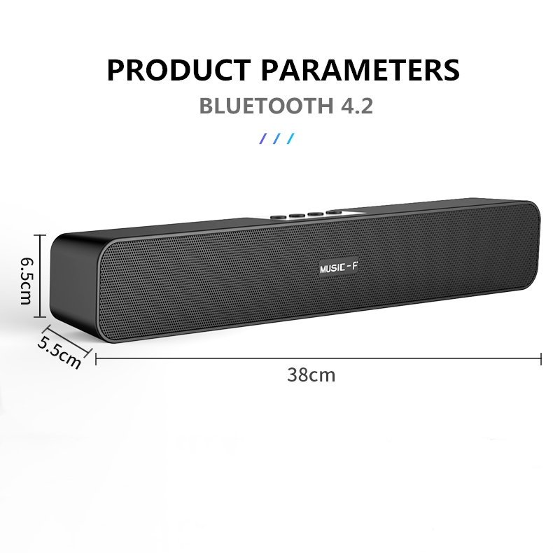 H - LEERFEI E91 Smart Bluetooth 4D Stereo Surround Sound bar TV/Desktop Speaker Home Theatre Echos Wall With AUX U Disk TF Card Connection