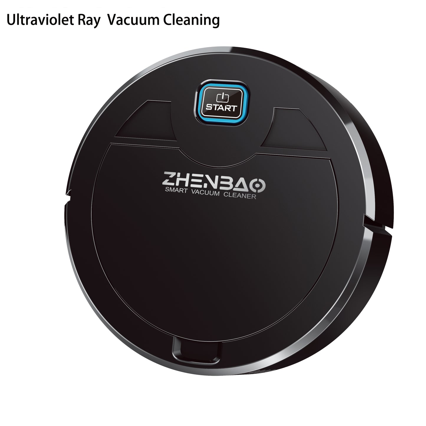 P - UV Antivirus Smart Sweeper Vacuum Cleaner USB Charging Automatic Rechargeable Black