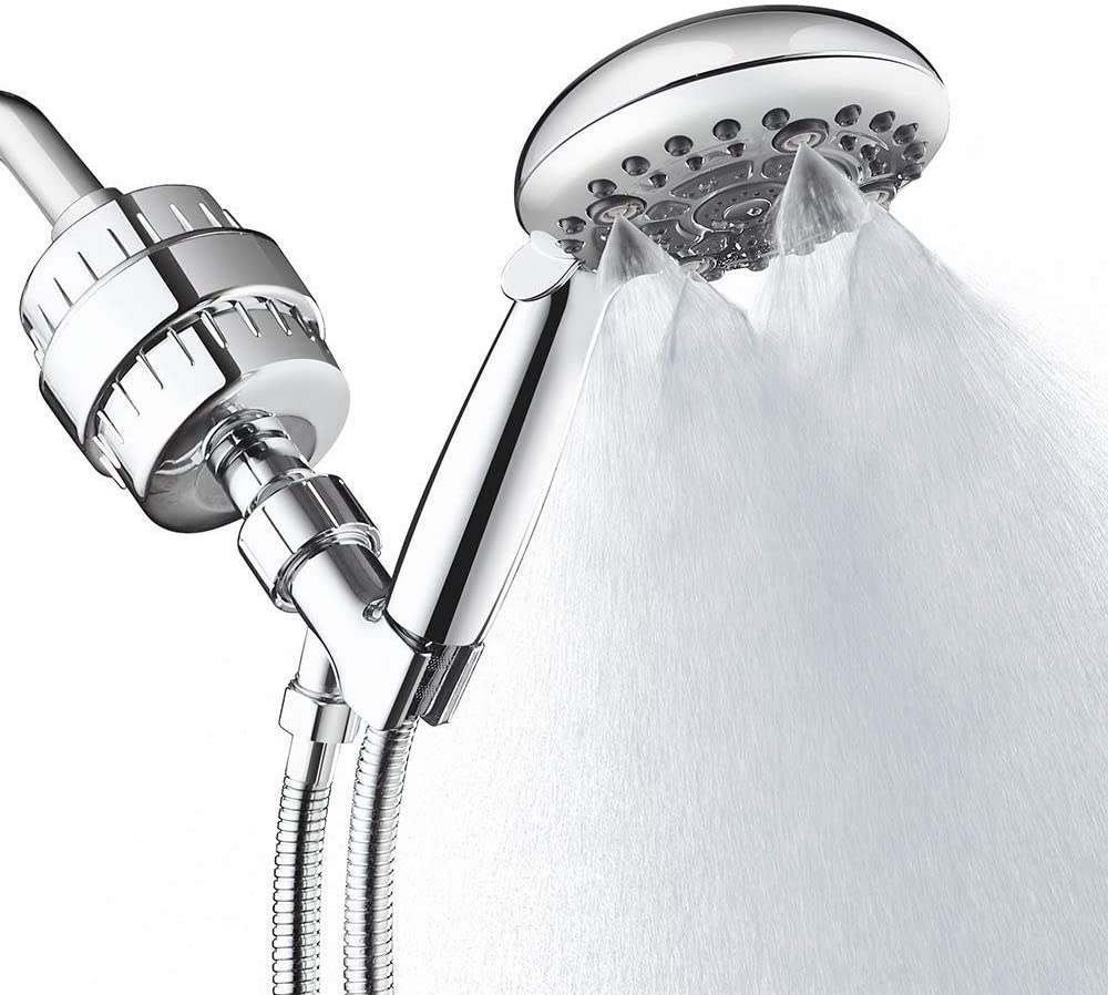 SITAFL Advanced 6-Setting Spray Handheld Showerhead Set,for relaxing shower,Adjustable High Pressure With Rainfall,Massage and Spa Mist, Wall Mount Bracket and Stainless Steel Flexible Hose Included