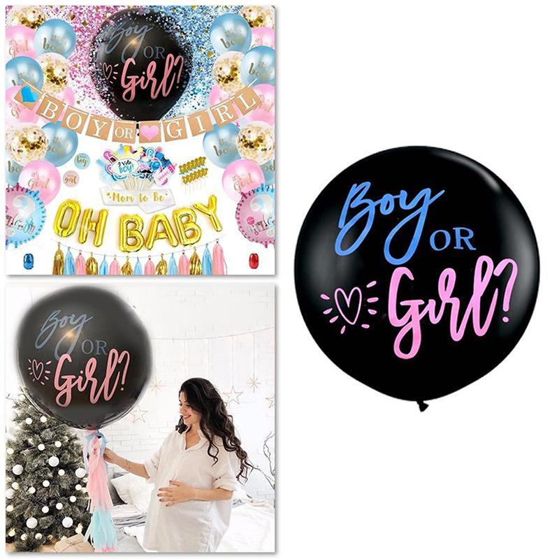 G - 36 Inch Gender Reveal Balloon With Confetti Girl Or Boy Latex balloons