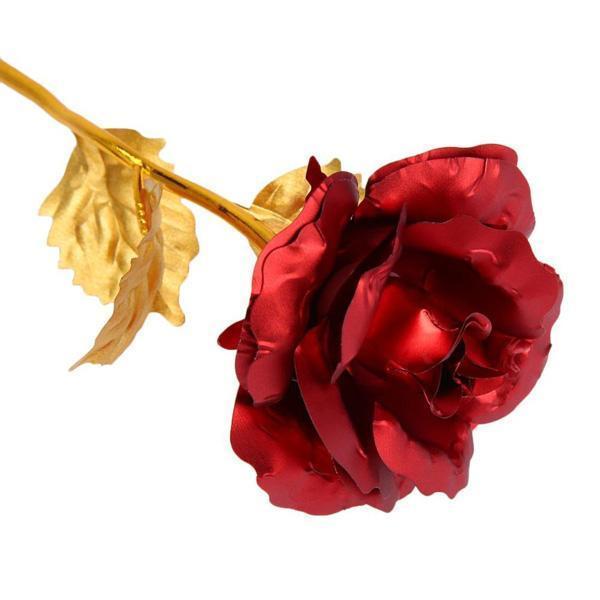 24K gold plated foil roses in a Gift Box Red, Pink, Purple, Gold, Blue & Galaxy Rose Gift