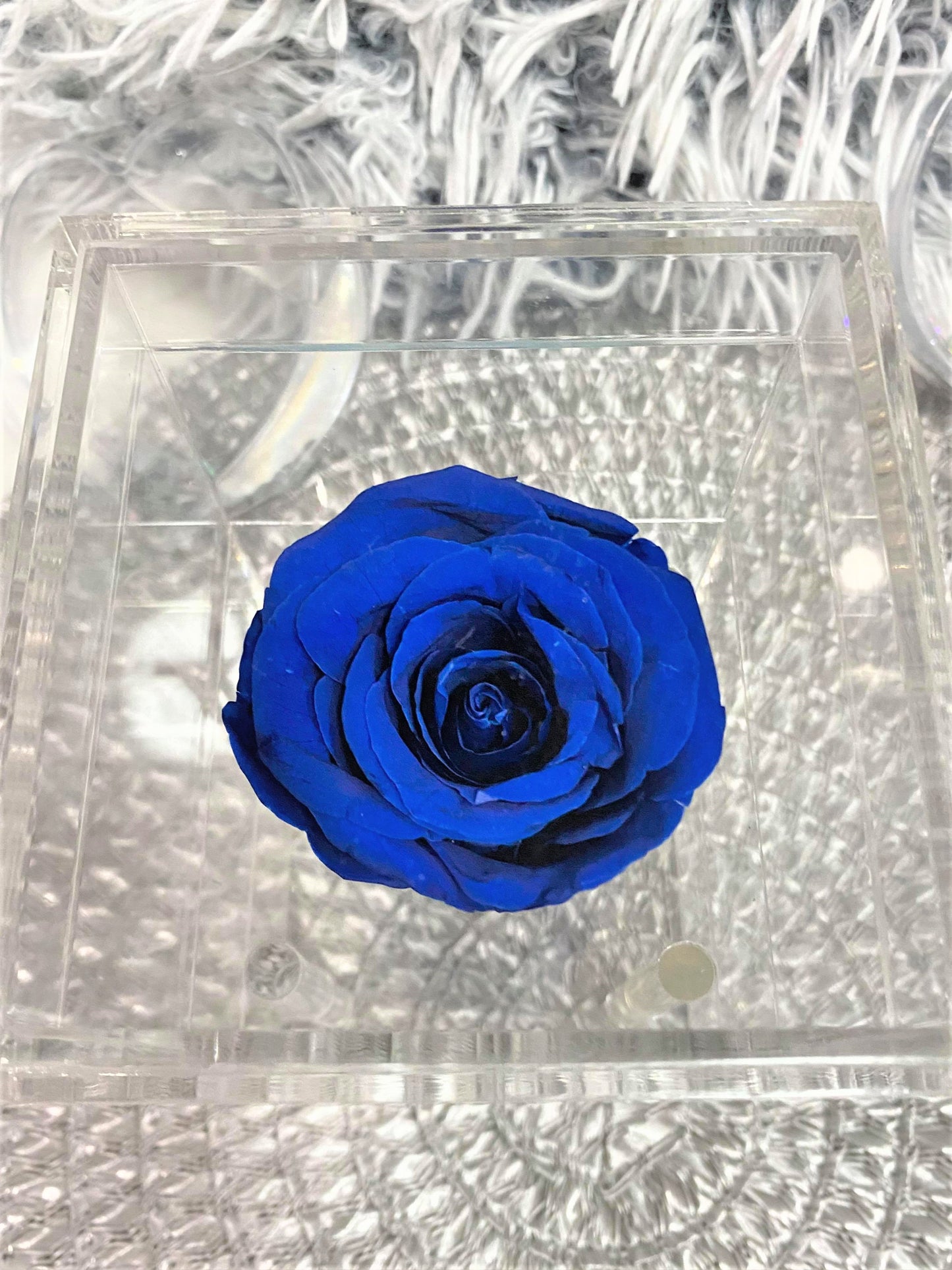 Crystal Real Rose Handmade Preserved Flower Acrylic Jewellery Chocolate Box Gift