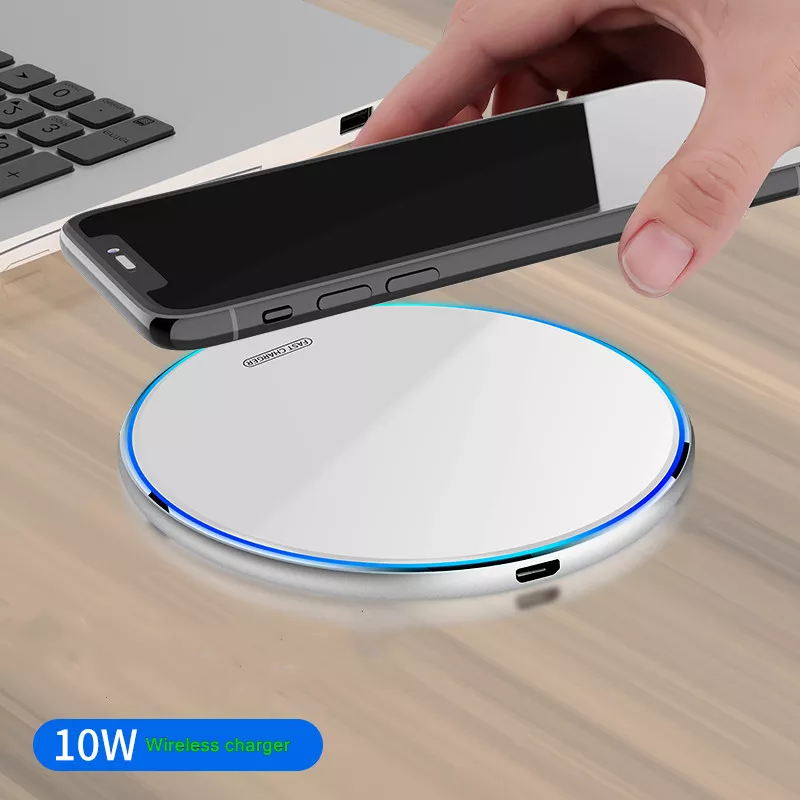 K - 15W Wireless Charger Pad LED Light Fast Charger