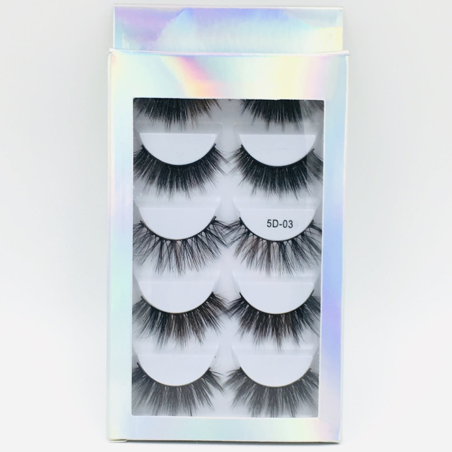 A - 5 Pairs 3D Laser Mink Synethic 25mm Natural Look Faux Eyelashes high quality