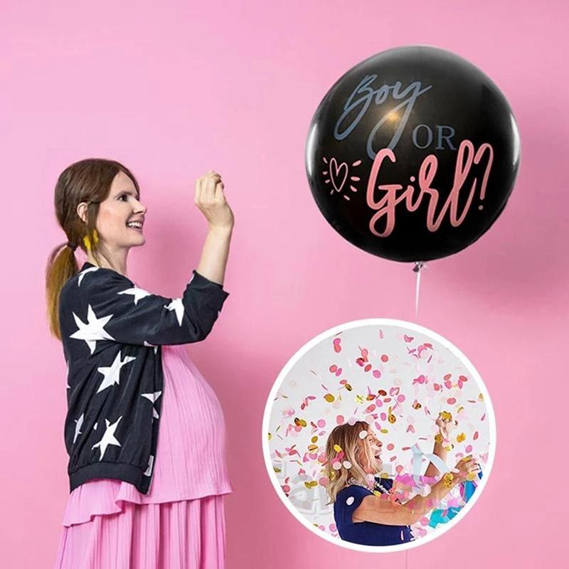 G - 36 Inch Gender Reveal Balloon With Confetti Girl Or Boy Latex balloons