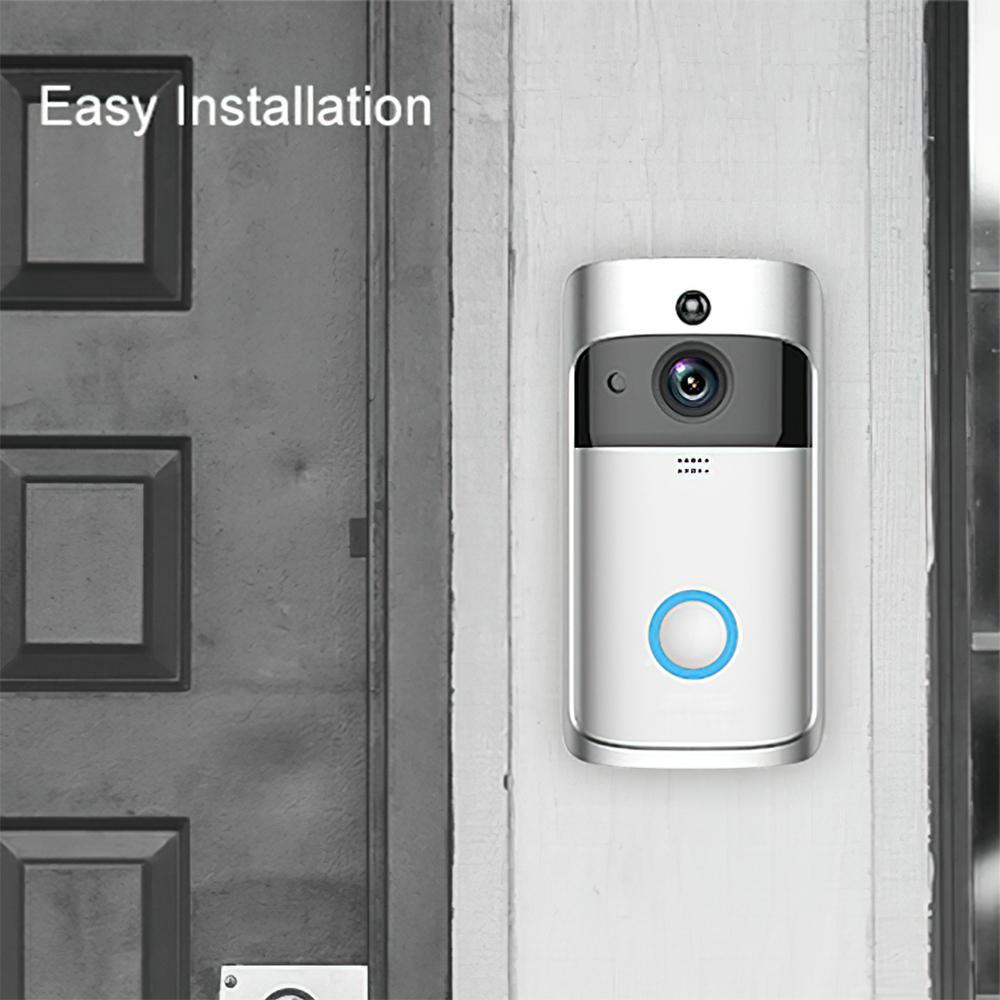 P - WoWCam Phone App 720P WiFi Video Wireless Smart Doorbell With Chime And Rechargeable Batteries For Phone Home Security