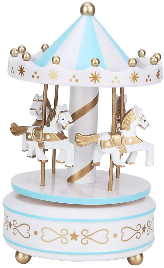 Carousel Horse Music Box Classic Mechanical Music Box Synthetic Resin Music Toys Durable for Decoration