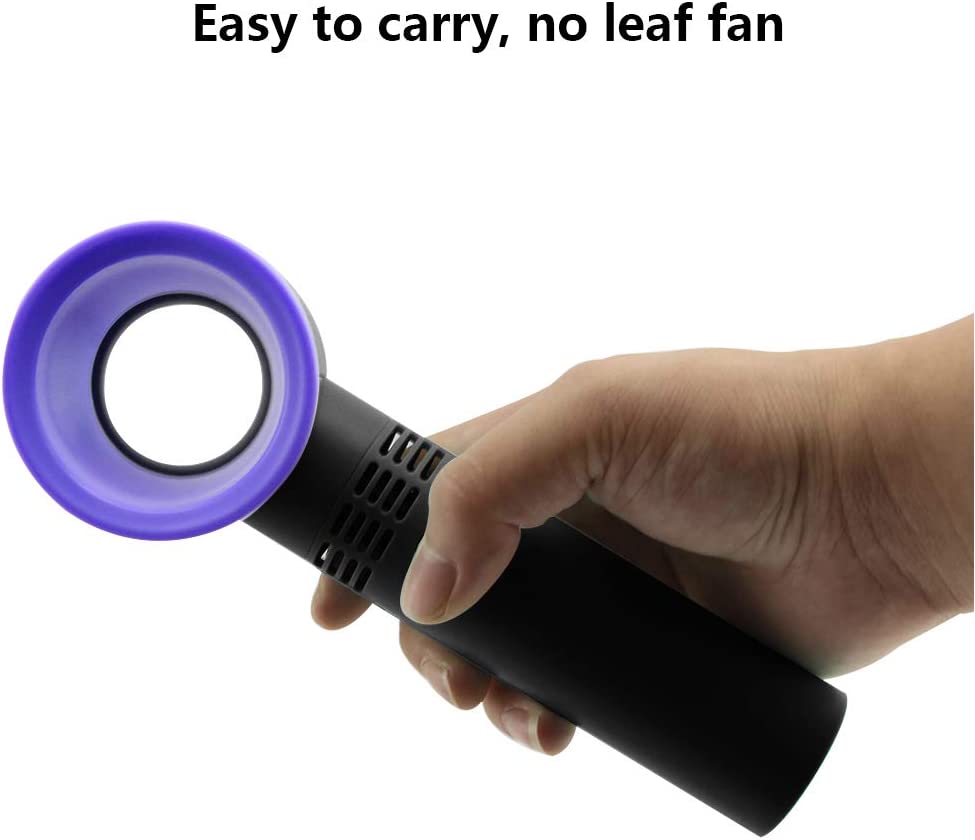 Bladeless Fan USB Rechargeable Portable Handheld Mini Handy Outdoor Cooler