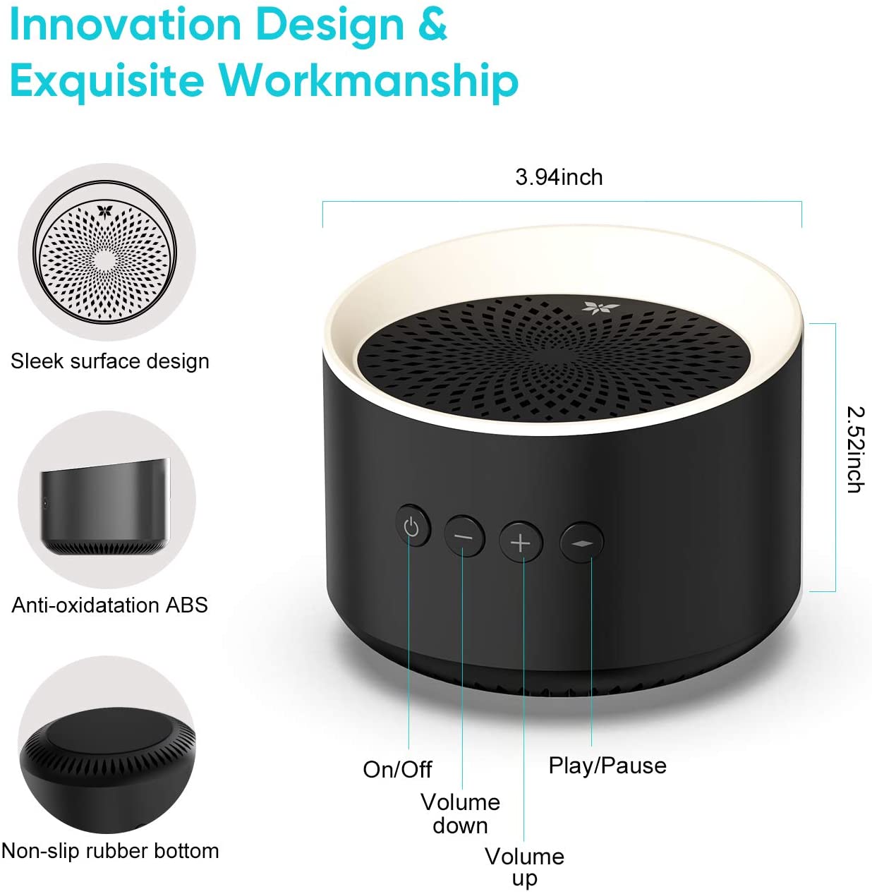 H - Axloie Mega Bluetooth Speaker Mini Portable with Colourful Light TWS Wireless Enhanced Bass Stereo Sound 10H Playtime Support TF/AUX Built-in Mic for Home Party Travel