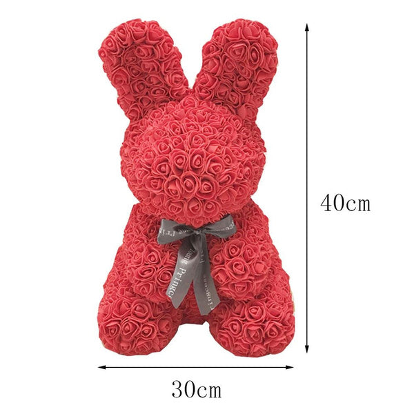 Bunny Eternal Rose Bear LIMITED EDITION Rabbit Handmade Foam Teddy Gift Graduation Wedding Birthday