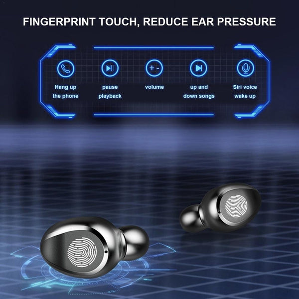 TWS Wireless Earphones Bluetooth Earbud Black White w/ Charging Case Ear phone Waterproof