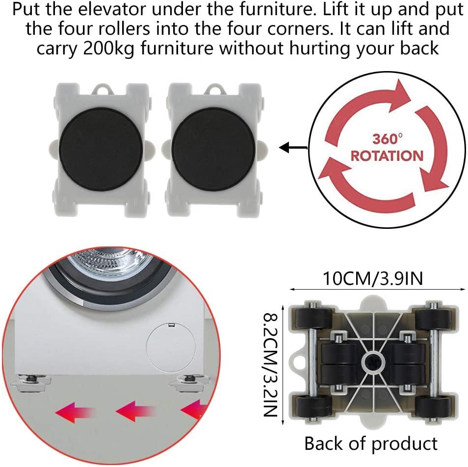 Furniture Shifter Lifter Wheel Set 8PCS