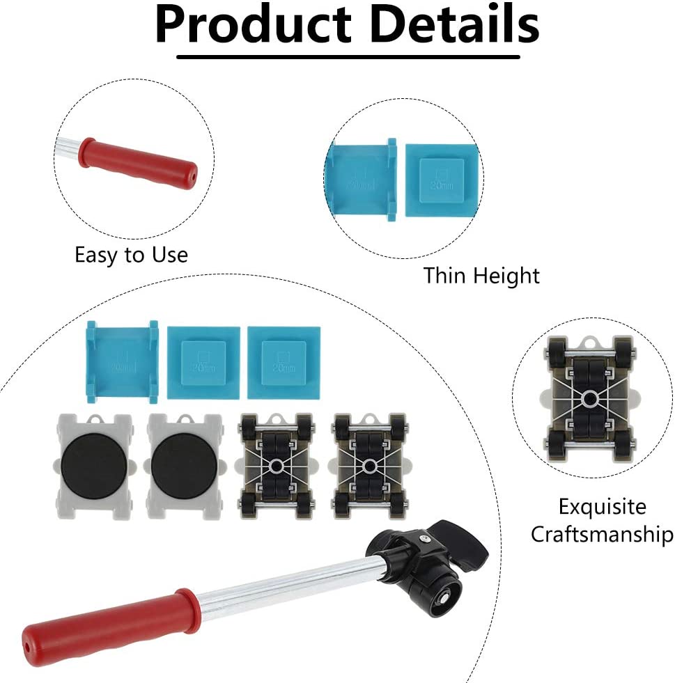 Furniture Shifter Lifter Wheel Set 8PCS