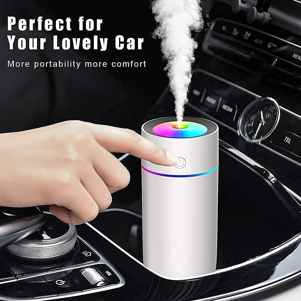 L - 320ml Portable USB Charge 5V Mini Intelligent Port Colorful Car Humidifier