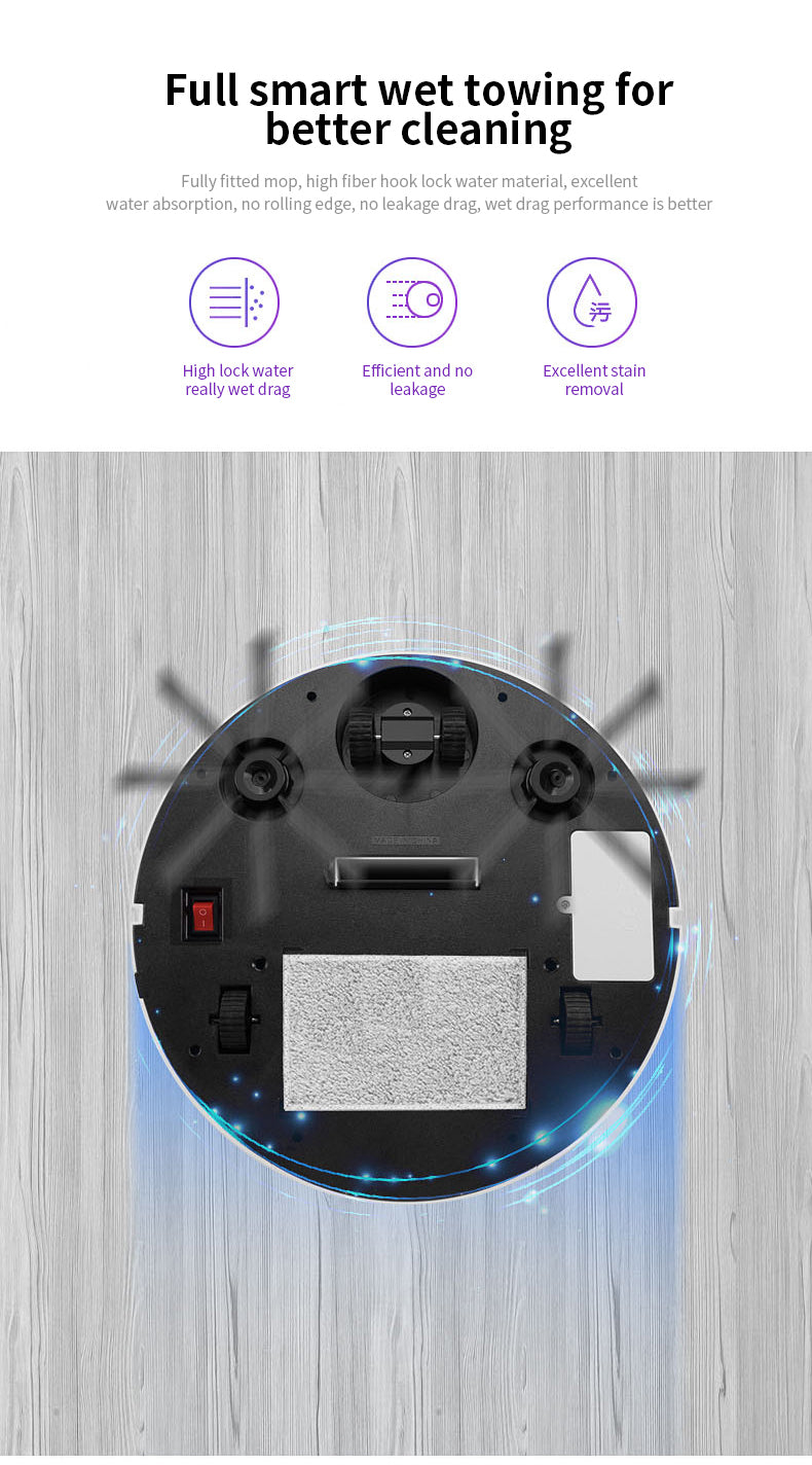 P - ES300 Button Press Automatic Cleaning Robot Cleaner Smart Vacuum Cleaner Rechargeable