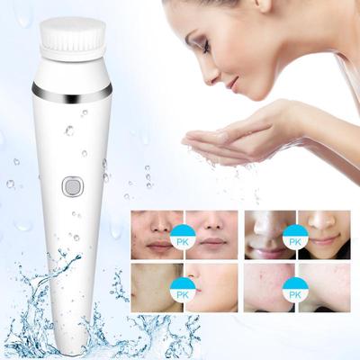 A - 4 in 1 Facial Cleansing Device Brush Set Rechargeable Spa Skin Care Exfoliator