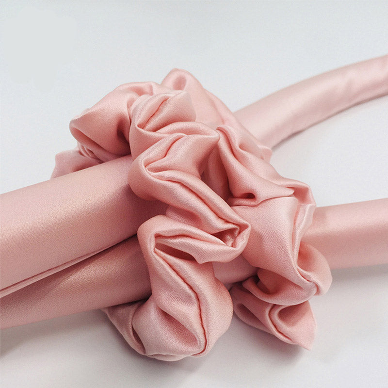 A - Silk Heatless Hair Curlers For Long Hair Headband To Sleep In Overnight Soft Foam Hair Rollers Curling Ribbon DIY Styling Tools