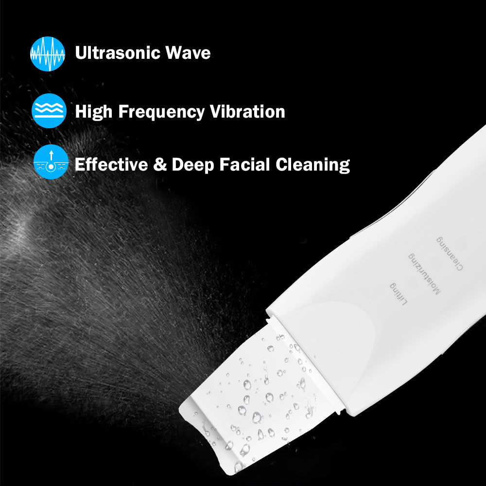 A - Blackhead Remover Ultrasonic Facial Skin Scrubber Facial Steaming Tool Peeling Deep Clean