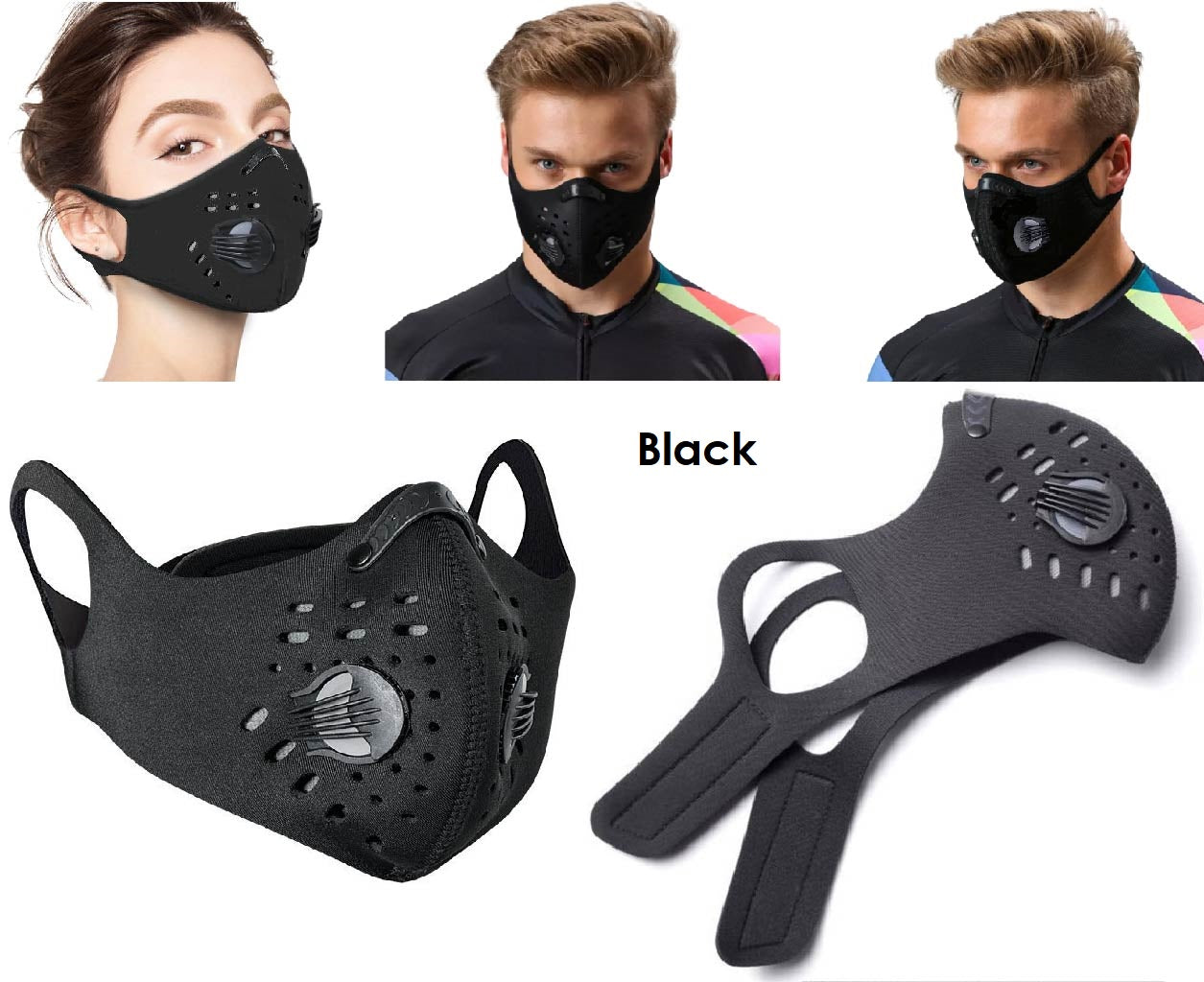 Choose from 4 Colors Face mask with filter Earloops Adult Unisex face covering