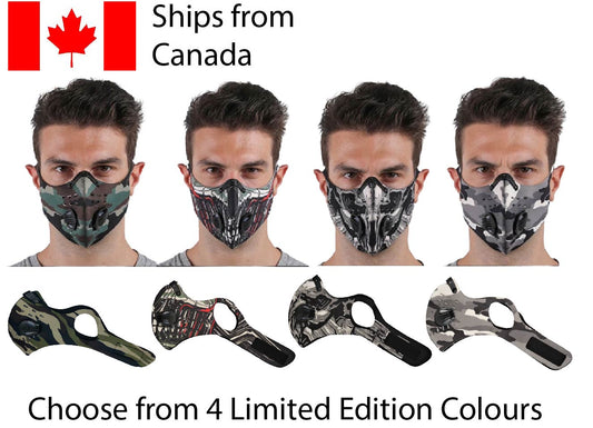 Washable Reusable Face mask with filter Cycling facemasks Unisex Adult Camo