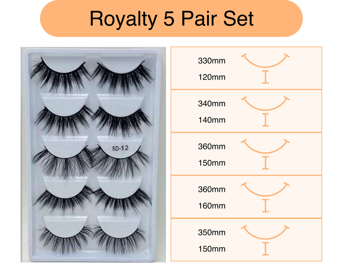 A - 5 Pairs 3D Mink Natural Look Eyelashes 25mm Faux Eyelashes high quality