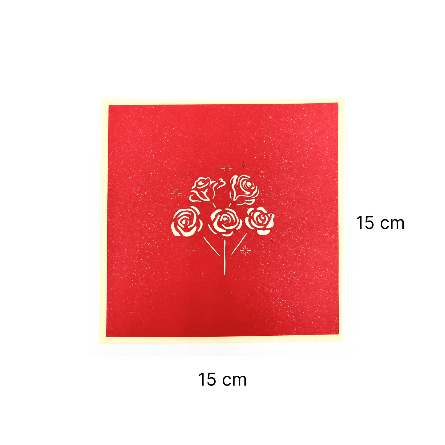 A1 - Rose 3D Pop Up Greeting Card With Envelope