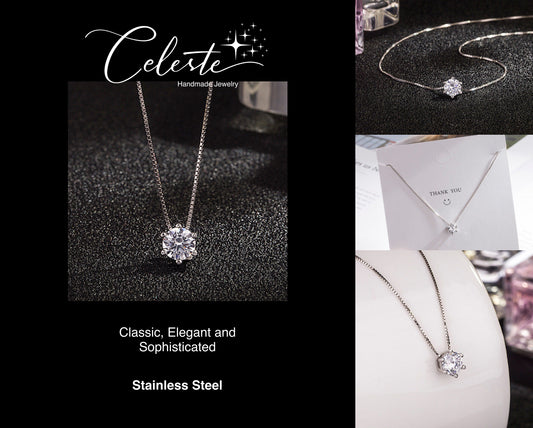 O - S925 Diamond Pendant Necklace