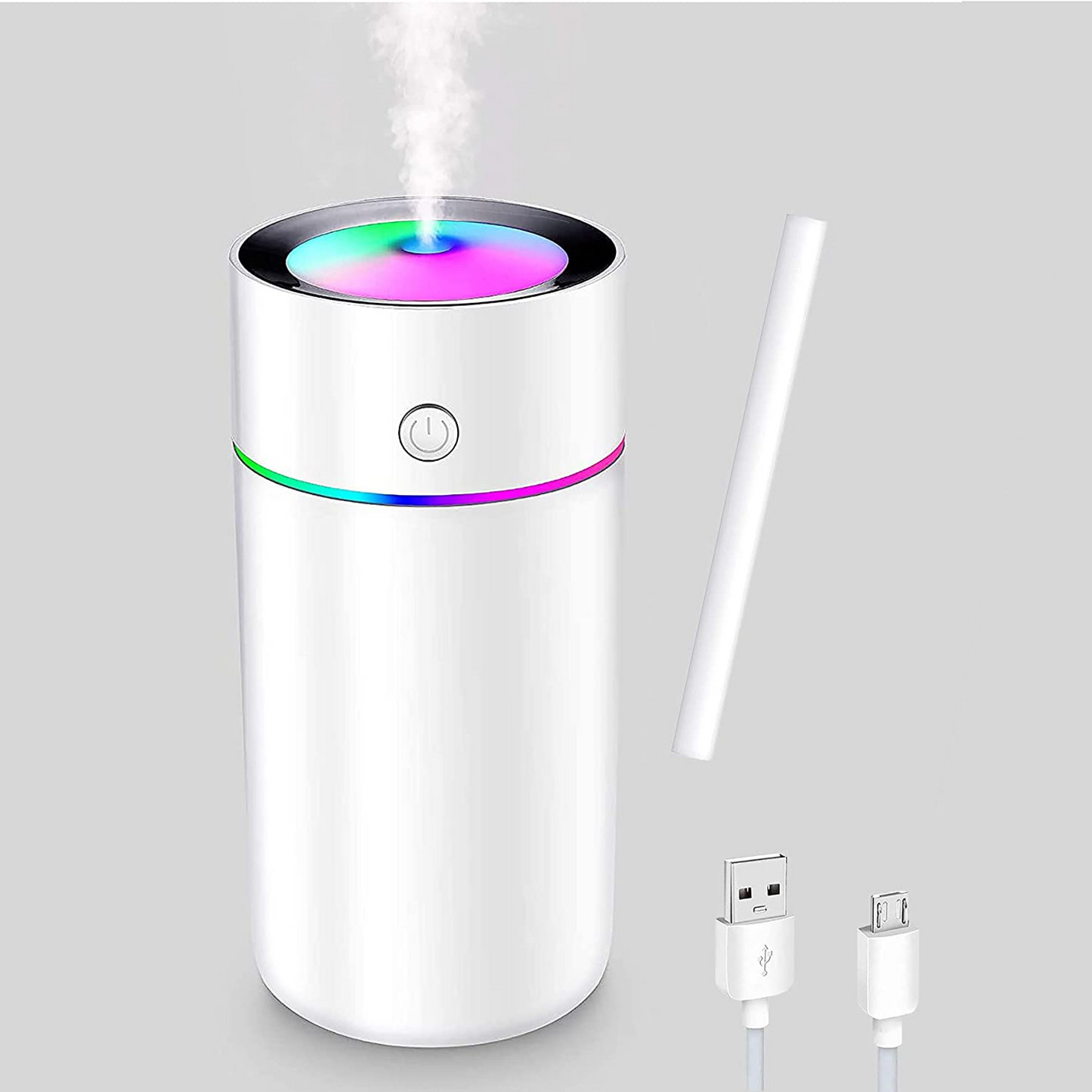 L - 320ml Portable USB Charge 5V Mini Intelligent Port Colorful Car Humidifier