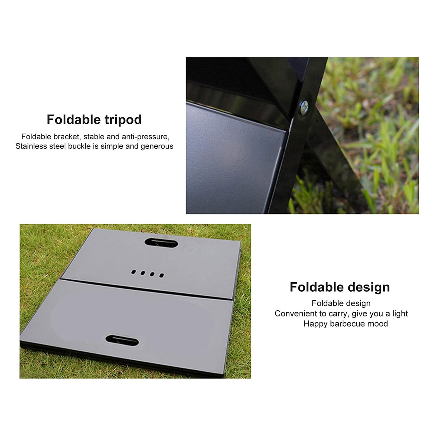 Foldable Barbecue Grill BBQ Portable Outdoor X-Type Picnic Stove for Outdoor Campers Barbecue Lovers Travel Park Beach Wild