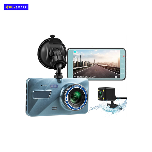L - Dash Cam Dual Lens Vehicle BlackBOX DVR HD 1296P