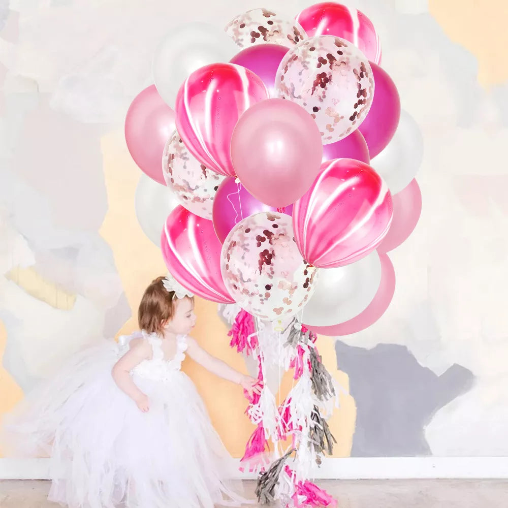 M - 20 pcs Set Confetti Latex Balloon Sets For Wedding Birthday Party