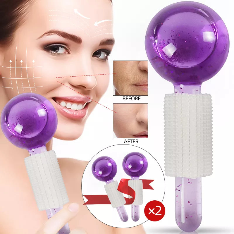 A - Ice Roller Globes Facials Beauty Set Cooling Massager