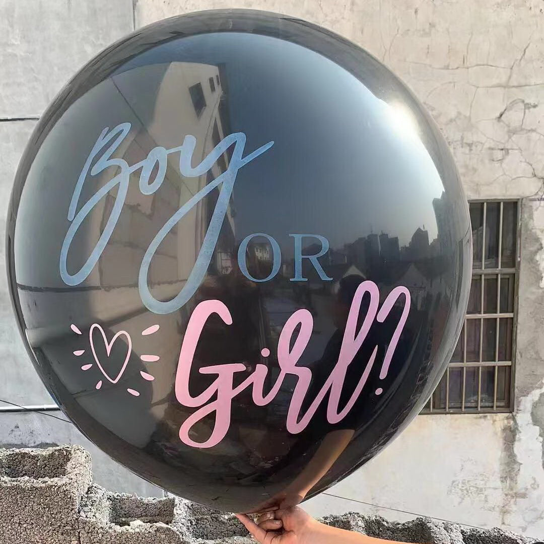G - 36 Inch Gender Reveal Balloon With Confetti Girl Or Boy Latex balloons