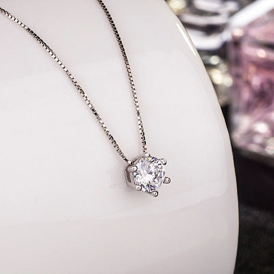 O - S925 Diamond Pendant Necklace