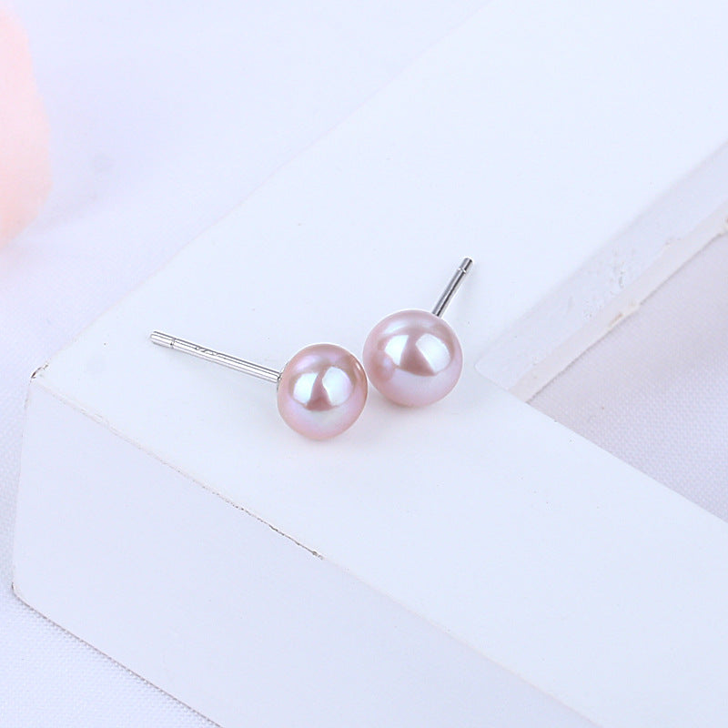 PD - Real Pearl Earrings Celeste Collections Purple Pink Pearls Earring 925 Sterling Silver gift box