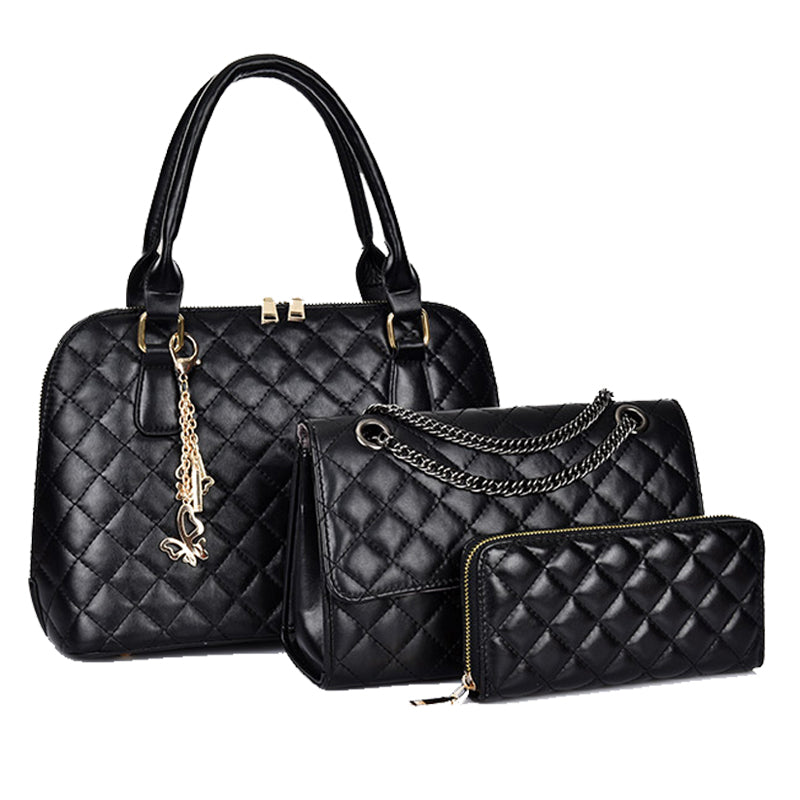 3 in 1 Women Handbag Ladies Shoulder Crossbody Bag Purses