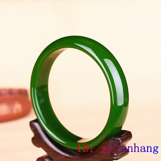 Green Jade Bangle Bracelet Jadeite Amulet 5a+ Natural Jewelry For Women And Men Gifts