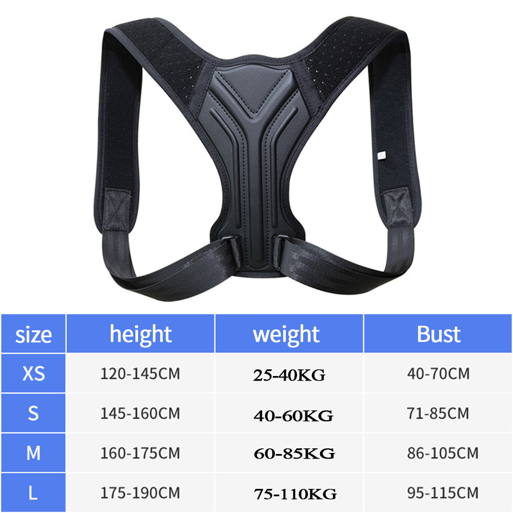 Posture Corrector Adjustable Back Support For Men Woman Helps Promote Proper Posture Black