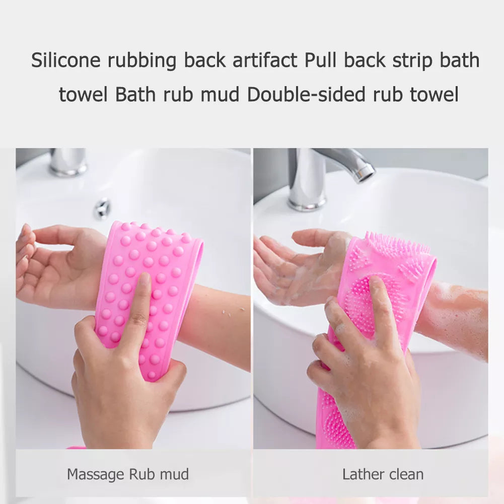 A - Back Scrubber Silicone Body Scrubber Brush Bath Massage