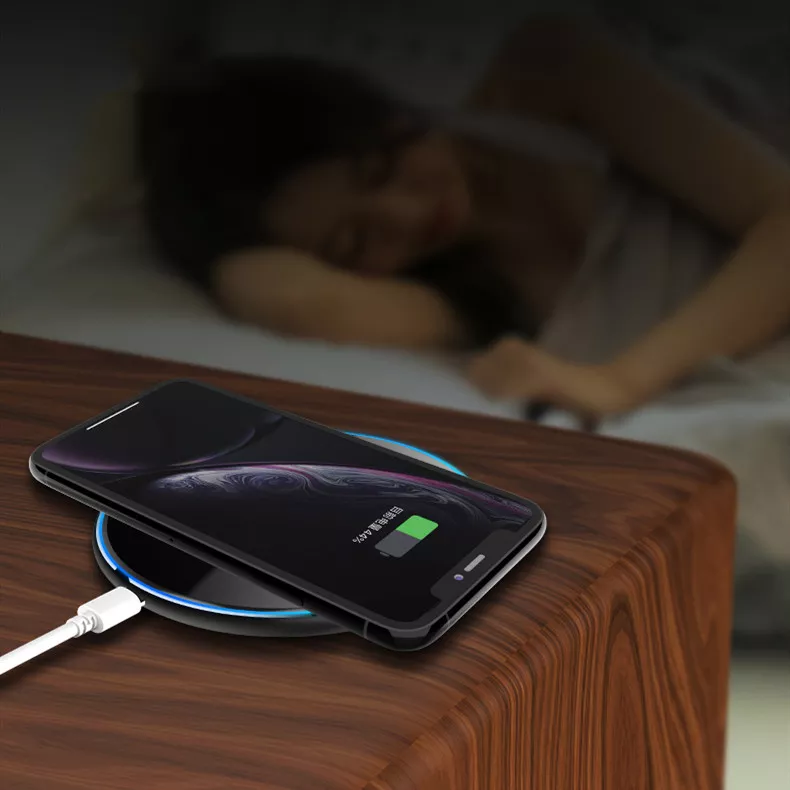 K - 15W Wireless Charger Pad LED Light Fast Charger